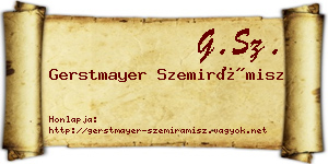 Gerstmayer Szemirámisz névjegykártya